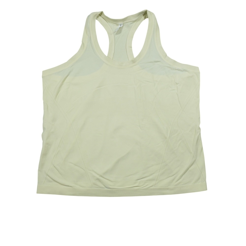 Athleta Momentum Tank Top 1X Pastel Yellow Seamless Racerback Workout Walking